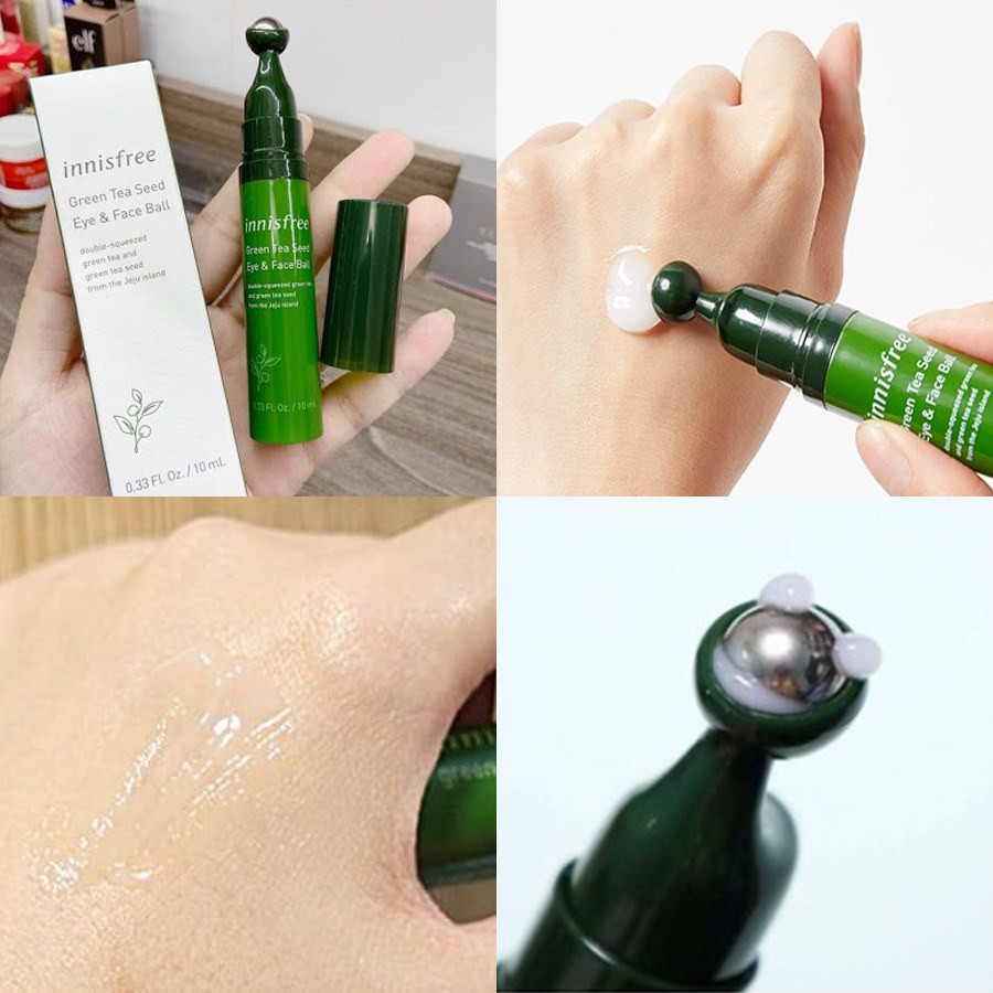 Thanh lăn dưỡng da mắt &amp; mặt innisfree Green Tea Seed Eye &amp; Face Ball