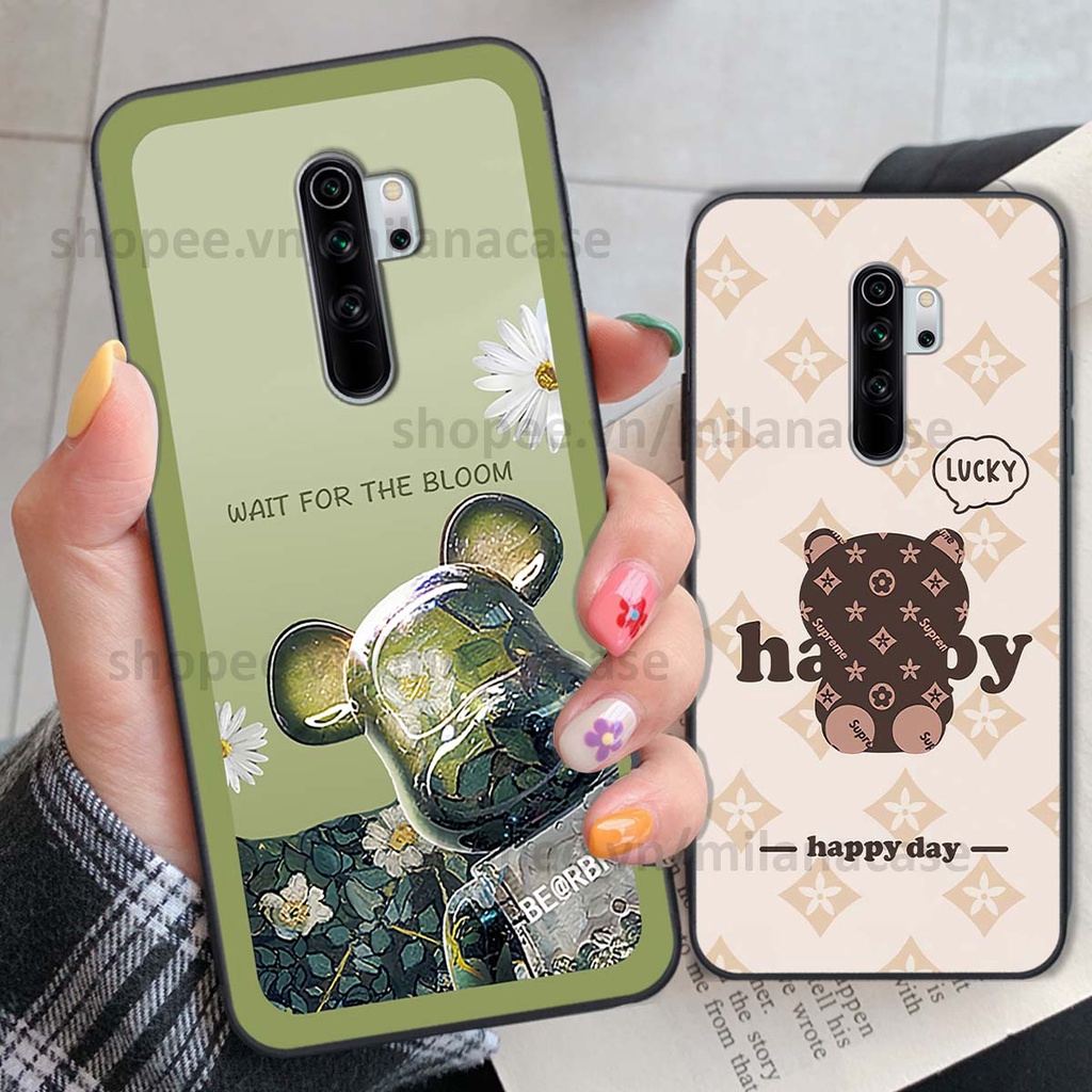 Ốp Xiaomi Redmi Note 8 / Note 8 Pro gấu be@rBrick gấu Teddy Kaws siêu đẹp, phong cách, cá tính