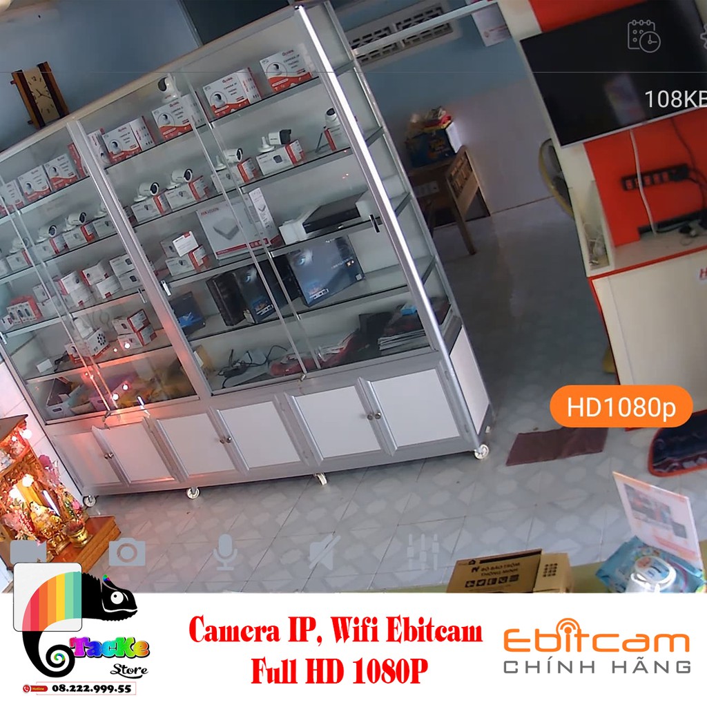 Camera IP WIFI Ebitcam E2 Full HD 1080P 2Mp + Tặng kèm thẻ 32GB