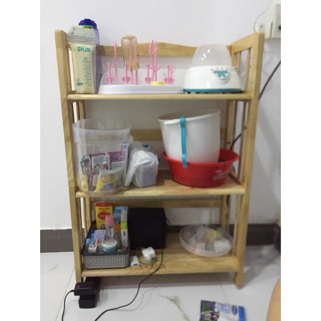 𝐌IỄN PHÍ SHIP Giá Sách Bằng Gỗ Đa Năng 3 Tầng Rộng 65cm