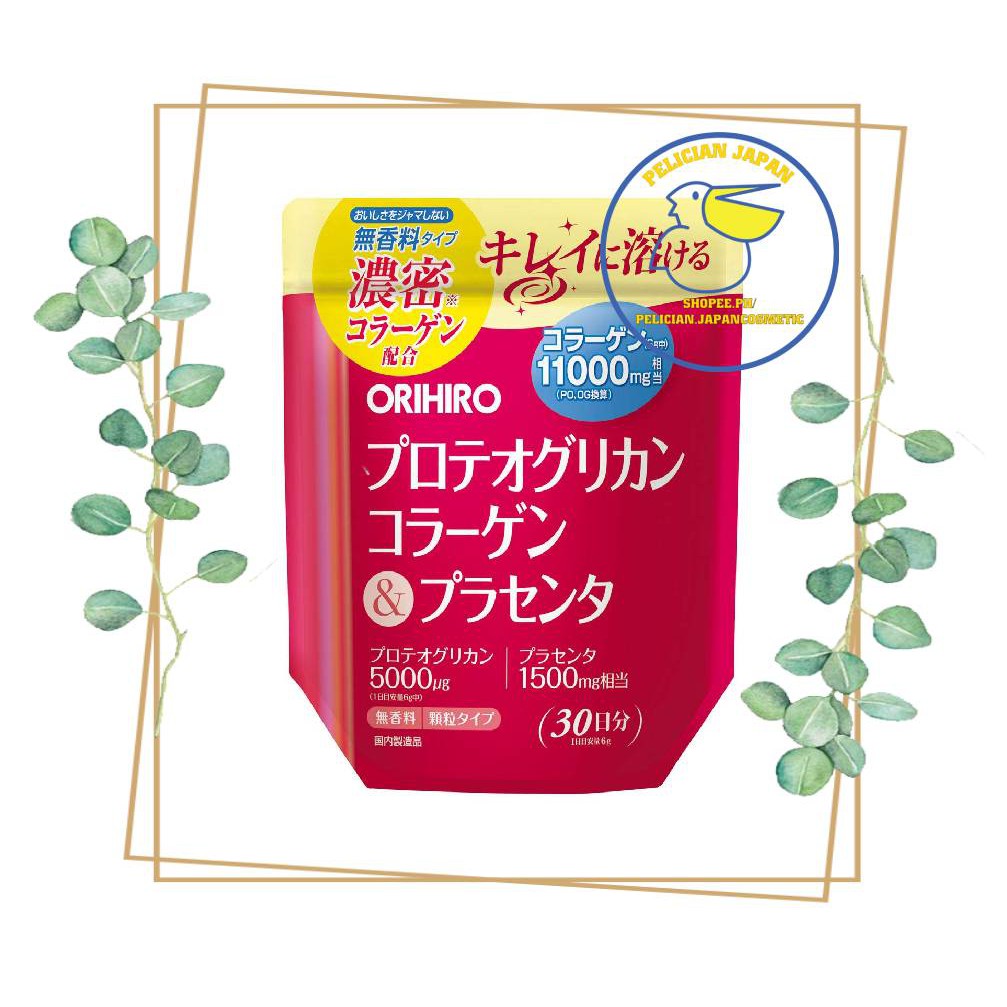 [Mã 77FMCGSALE giảm 8% đơn 500K] Bột Collagen Proteoglycan nhau thai heo 11000mg Orihiro 180g