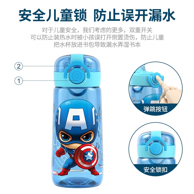 Bình hút nước cho bé,bình hút nước nhựa pp cao cấp,an toàn dung tích 500ml cho bé trai bé gái