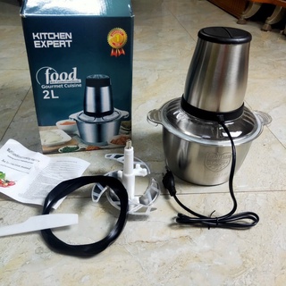 Máy xay thịt mini Ecozy cối inox đa năng say thịt chính hãng 2L máy xay cầm tay cao cấp