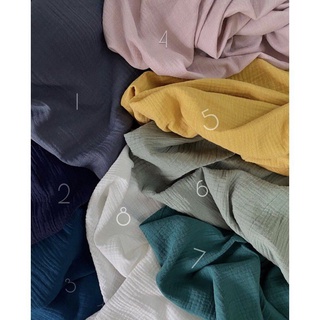 Giá sỉ Vải xô muslin trơn shop bán từ 50cm trở lên