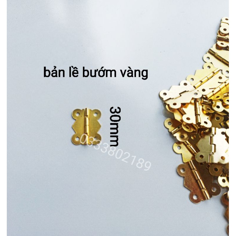 Bản lề Bướm vàng 30. Tặng kèm vít.