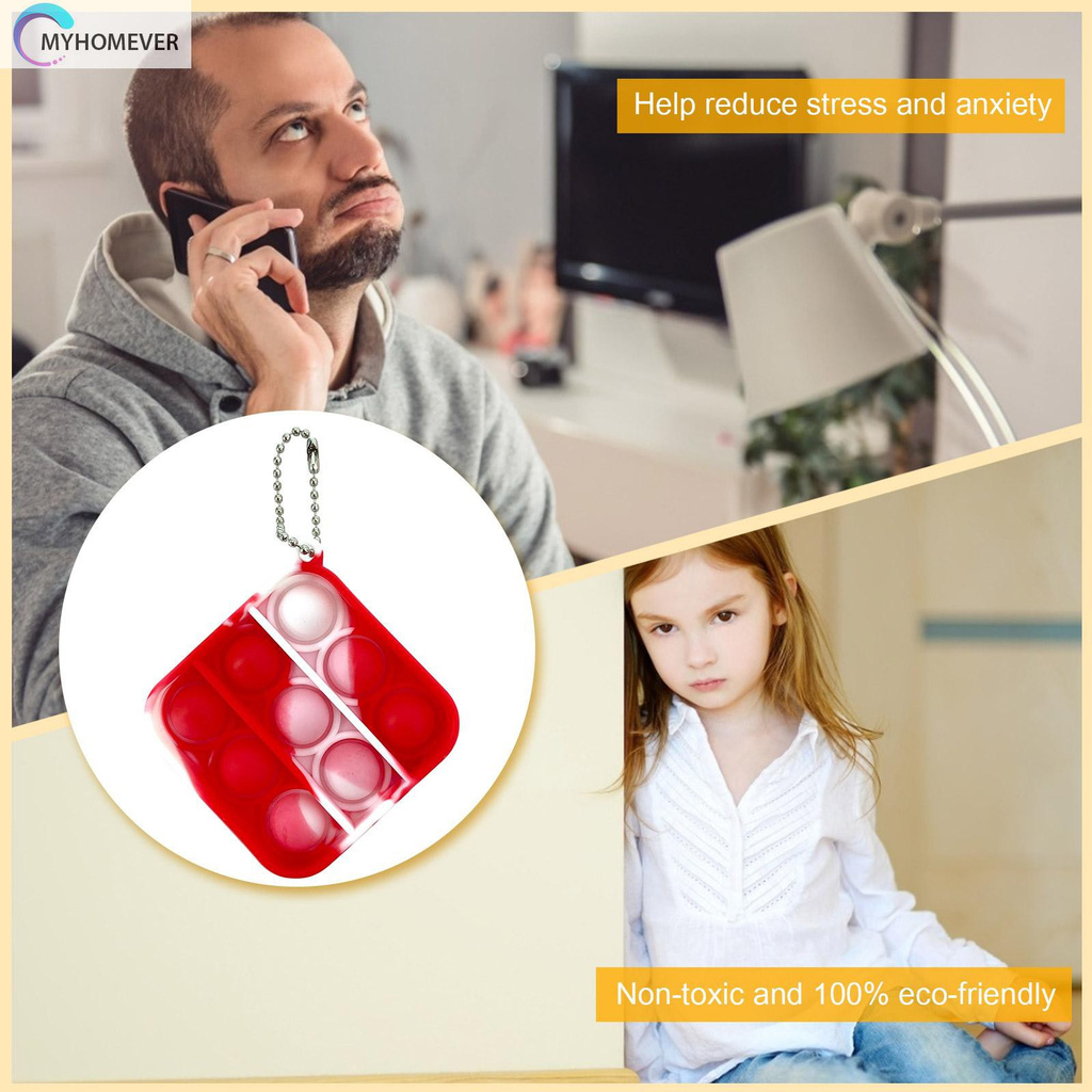 Pop It Fidget Đồ chơi Bubble Keychain Sensory Fidget, Stress Relief,  Dimple Anxiety Đồ chơi