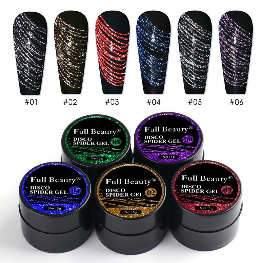 FUTURE 5ml Manicure Nail Art with Glitter Soak Off Pulling Silk Nail Gel Spider Web Gel DIY Reflective Sparkling Varnish Polish