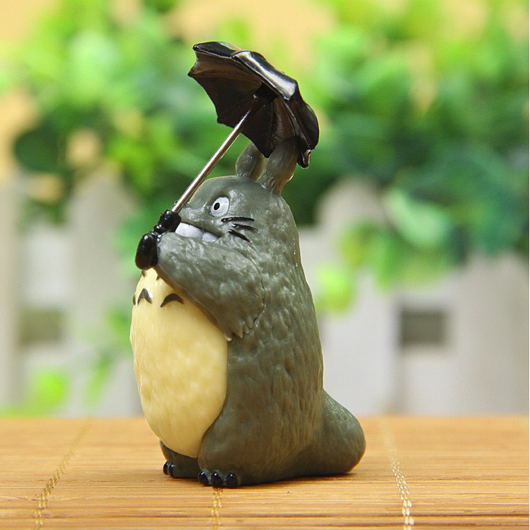 Mô hình Totoro cầm ô cho các bạn làm móc khóa, đồ DIY, trang trí tiểu cảnh