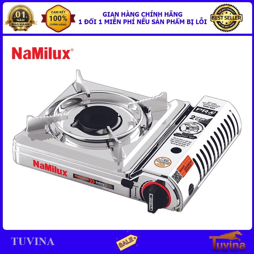 (Hàng Namilux) Bếp Ga Bếp Gas Mini Inox Cao Cấp Namilux 2S Chống Nổ PL-2021AS