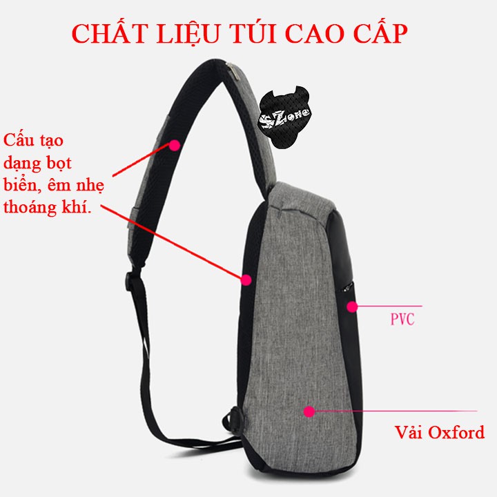 Ba lô chống trộm, ba lô deo chéo 1 dây hàng tốt