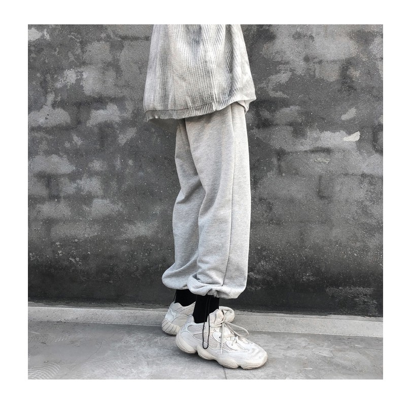 Quần jogger bo ông nỉ thun phối dây phong cách Hàn Quốc quần sweatpants thể thao dày dặn bền đẹp màu xám, đen [HÀNG TỐT]