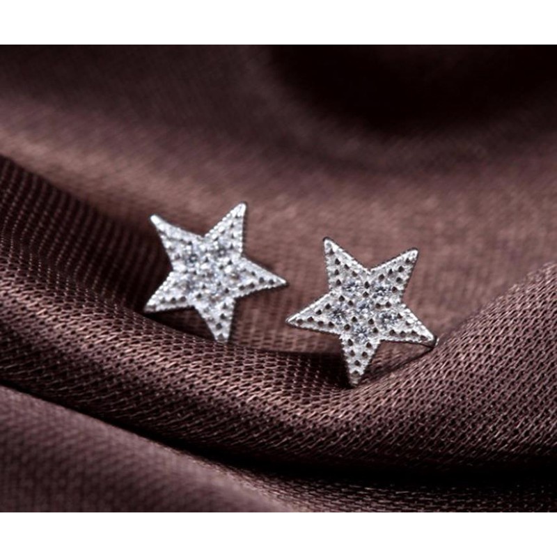 Bông Tai Ngôi Sao Bạc 925 Cao Cấp S083