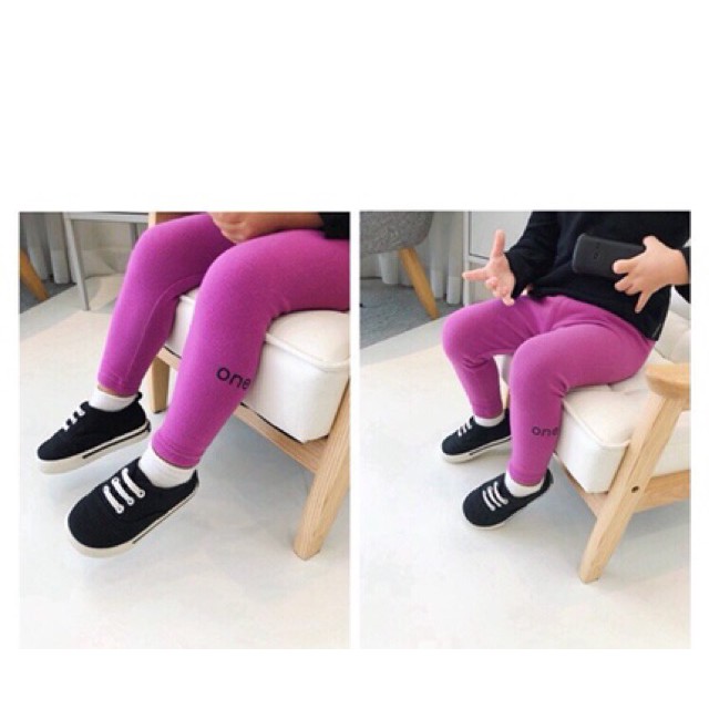 Quần Legging Dài Cotton Cạp Cao Giữ Ấm Bụng Cho Bé Hàng Quảng Châu