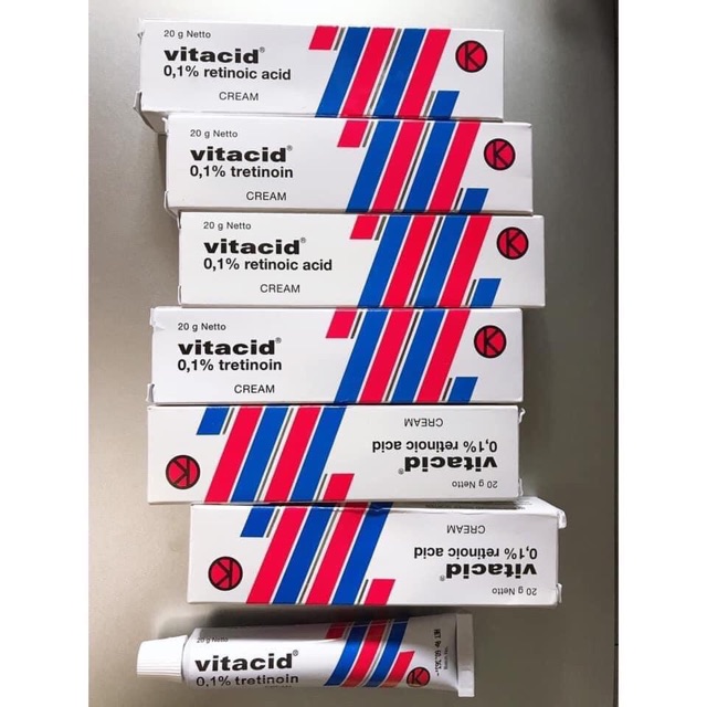 Tretinoin tretinol hãng Vitacid kem ngăn mụn ẩn lão hoá tàn nhang vita cid tretinon retinol