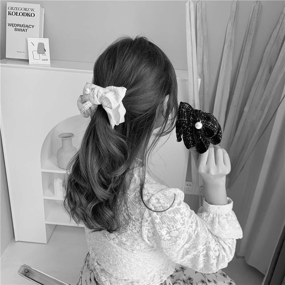 LILYES Kẹp Tóc Đuôi Ngựa Phong Cách Hàn Quốc Thanh Lịch Cho Nữ Giá Đỡ