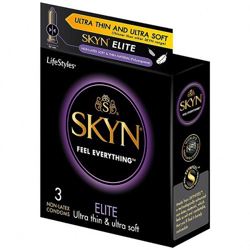 Bao cao su Lifestyles SKYN Elite siêu mỏng 3 chiếc