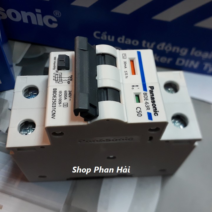 Át chống giật RCBO 50A, 63A Panasonic chính hãng