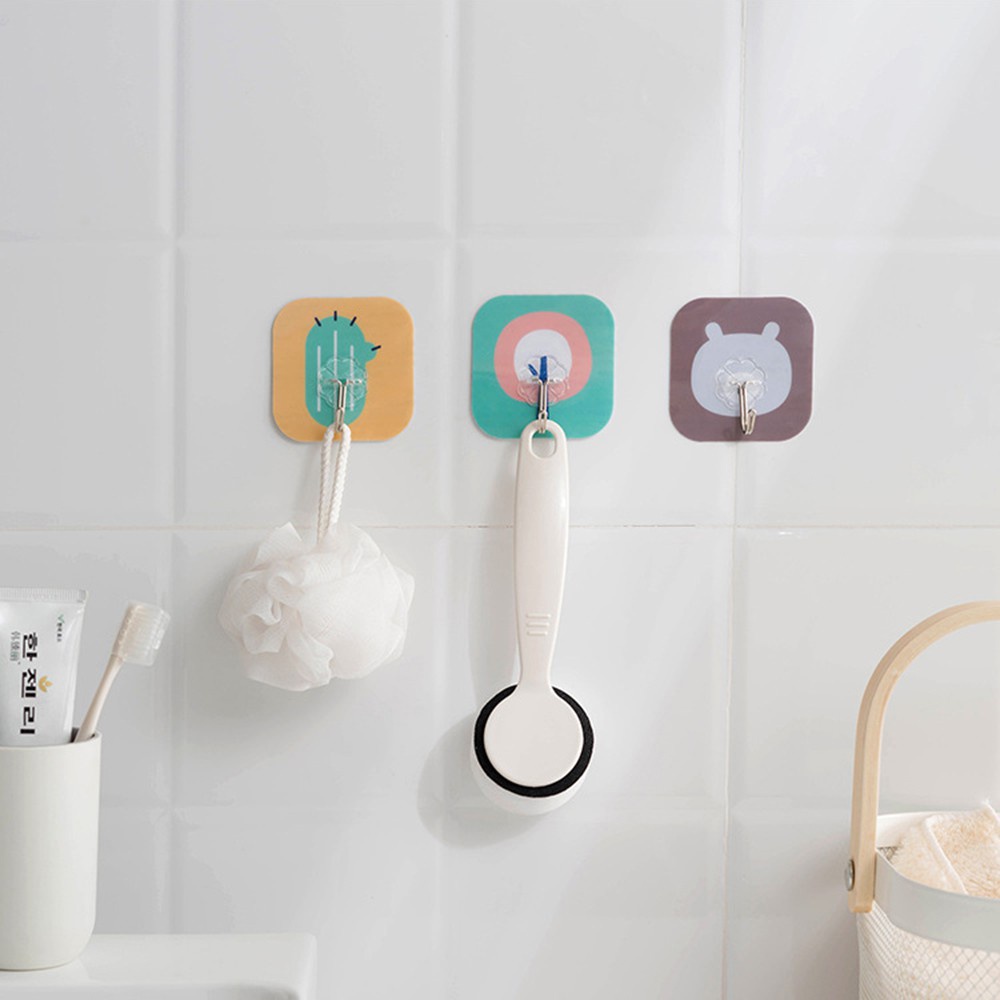 [Tổng Kho Sỉ] Móc Dán Tường Treo Đồ Decor NHIỀU HÌNH K6 Đa Năng Loại 1 - Siêu Dính Cường Lực Thần Thánh - 6X6 Cm