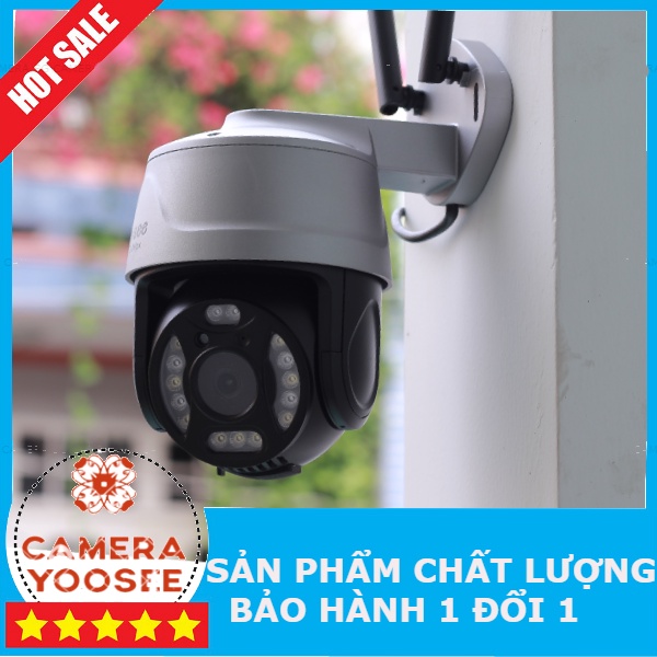 Camera wifi Yoosee 5.0 mpx camera ngoài trời 360 độ PTZ Full HD giám sát quay đêm có màu( mã 2 râu 5.0)