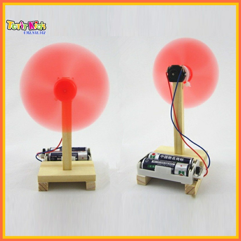 Quạt mini tự lắp ráp, chạy được, đồ chơi giáo dục