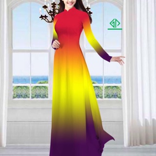 Vải áo dài ombre