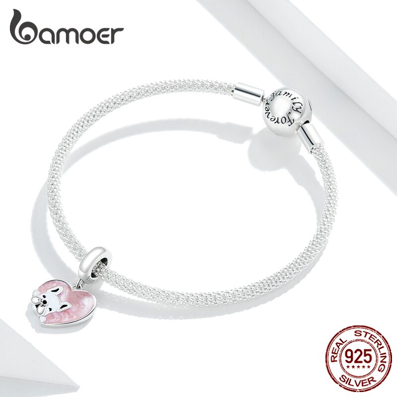 BAMOER Mặt Vòng cổ/Vòng Tay/Vòng cổ Hình Chú Cún Bằng Bạc 925 BSC360