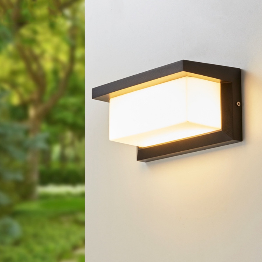 Đèn ốp tường hình chữ nhật ánh sáng LED chống nước hiện đại trang trí không gian tường cổng,tường rào