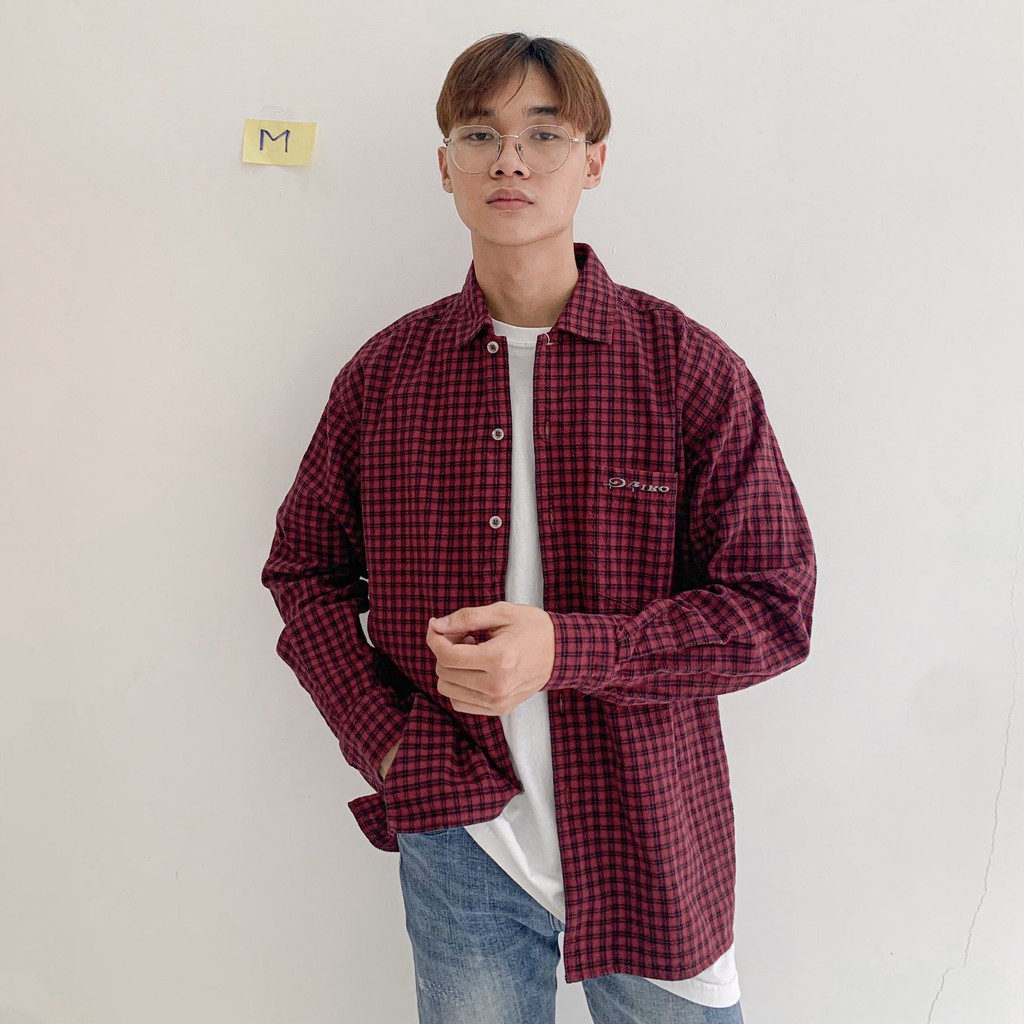 GIẢM SỐC ÁO KHOÁC SƠ MI FLANNEL 69K ÁO [ SIZE M] CARO CHỐNG NẮNG DÀI TAY HÀNG 2HAND TUYỂN CHỌN