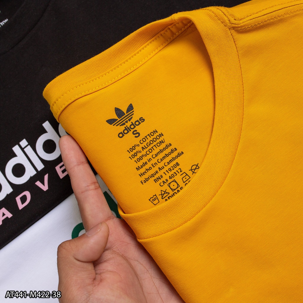 Áo thun Adidas Adventure in chữ trước, hoạ tiết sau Cotton AT441 - áo thun nam VNXK