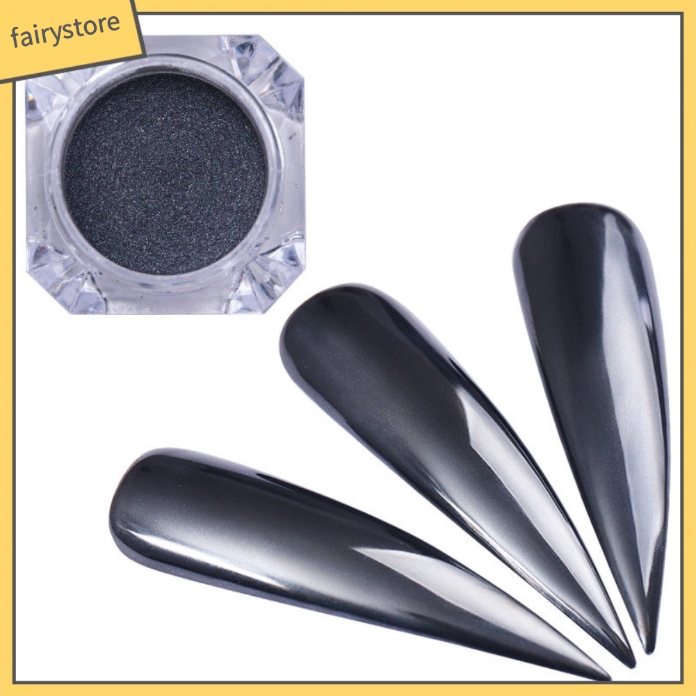 [Hàng mới về] Bột tráng gương lấp màu đen trang trí móng sang trọng