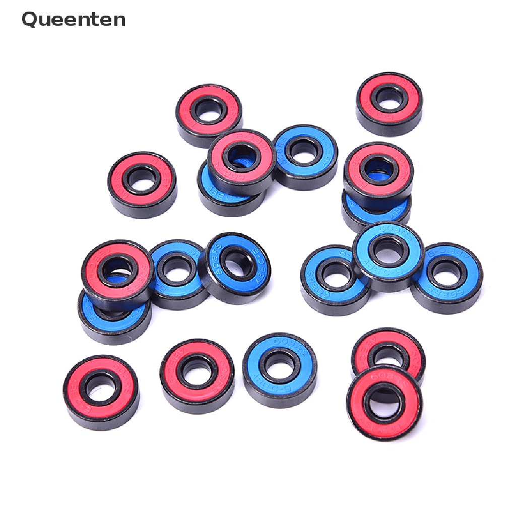 Queenten 10Pcs/set 608 2RS Bearing Deep Groove Steel Sealed Ball Bearings 608RS 608-2RS QT