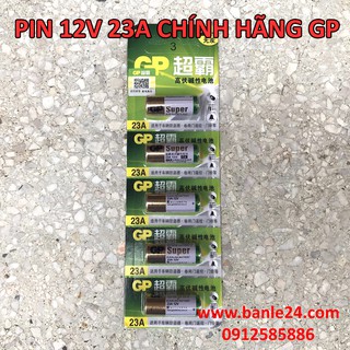 Mua Vỉ 5 viên pin 12v 23A /12v 27A hãng GP dùng cho chuông cửa  điều khiển cửa cuốn  thiết bị chống trộm