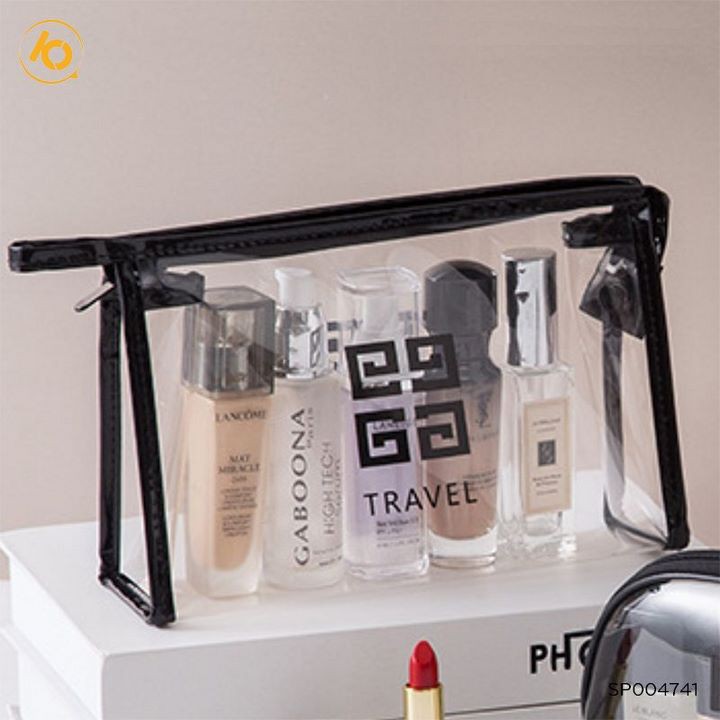 Túi đựng mỹ phẩm trong xuốt , đựng đồ du lịch , makeup tiện ích 3 size khác nhau - CBQT0010