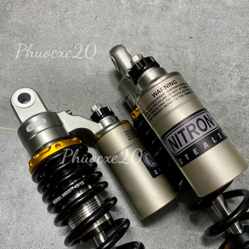 Phuộc Bình Dầu Nitron Gắn Air blade  Novo 4 5 6 Impulse Feliz NVX PCX DYLAN SH Ý ...