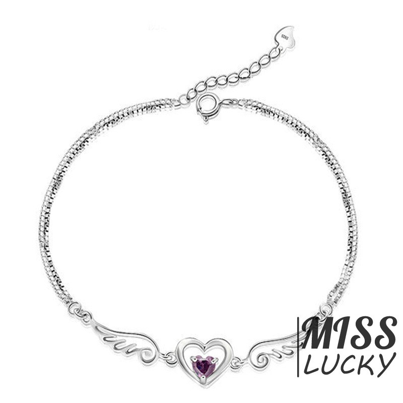 Vòng tay hợp kim đính đá hình tim xinh xắn