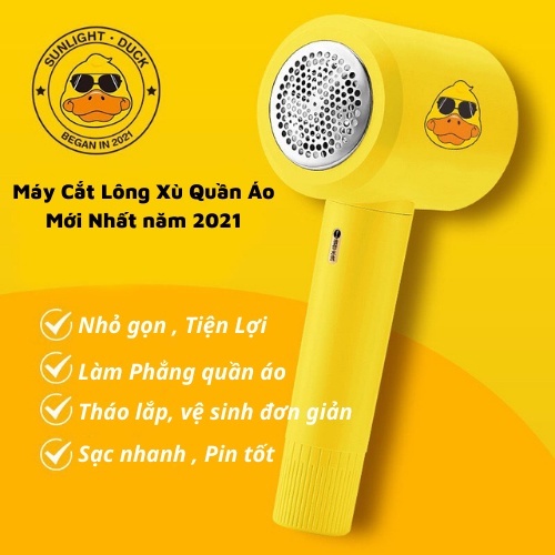 Máy Cắt Lông Xù Quần Áo MINI, Kết hợp Hút Bụi và Con Lăn Làm Sạch, Tiện Lợi ,Sạc USB ( Tặng 2 lõi lăn )
