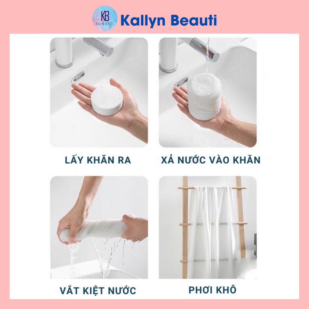 Khăn tắm viên nén du lịch 70x140cm dùng một lần cotton tiện lợi Kallyn beauti