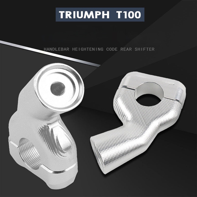 Kẹp Nâng Tay Lái Xe Máy Màu Đen Cho Triumph Bobber T100 T120