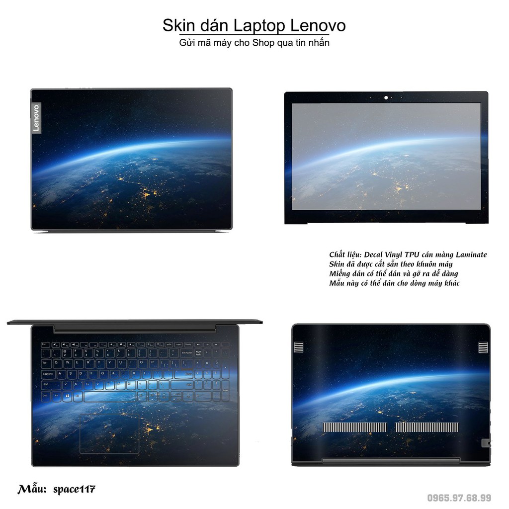 Skin dán Laptop Lenovo in hình không gian _nhiều mẫu 20 (inbox mã máy cho Shop)