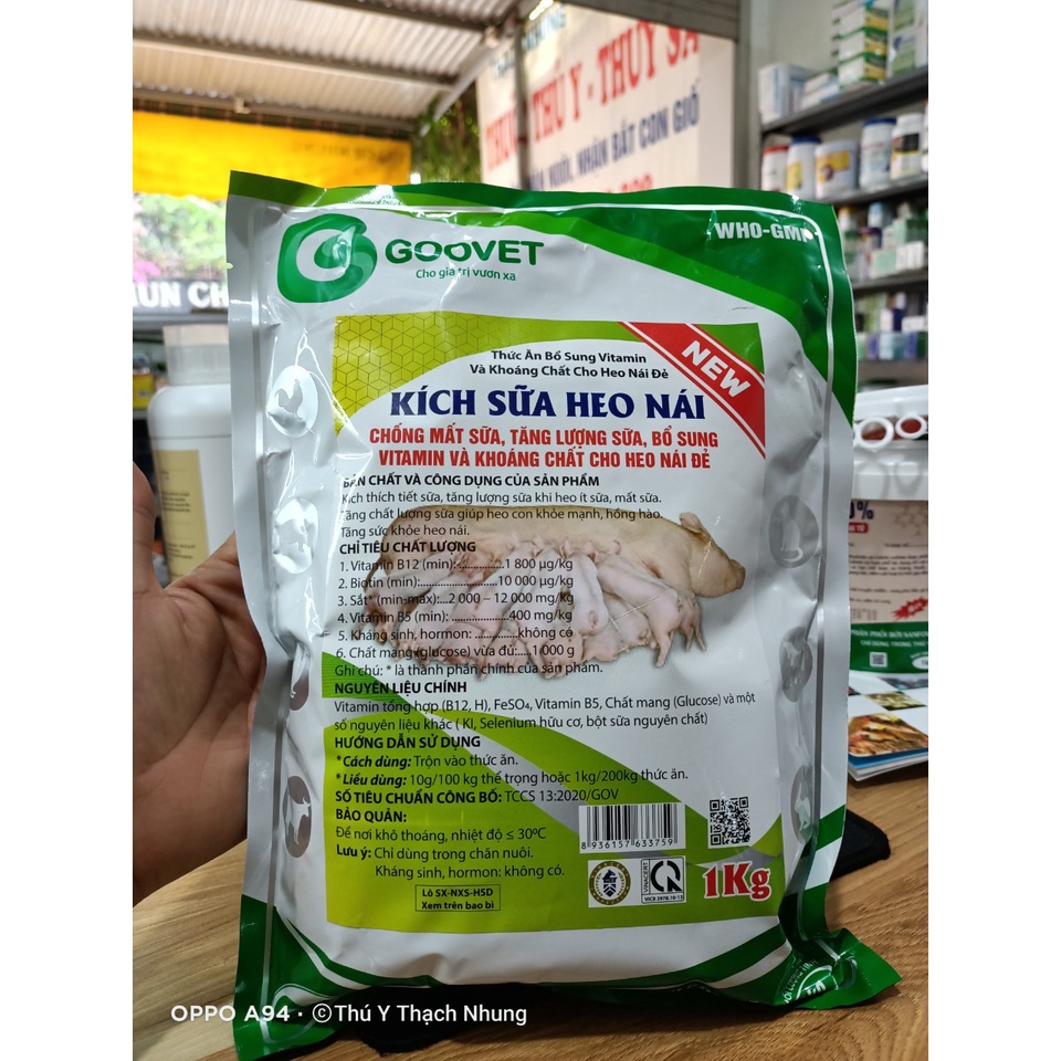 KÍCH SỮA HEO NÁI NEW  - Cho gia súc chống mất sữa, tăng sữa, bổ sung Vitamin và khoáng chất cho heo nái đẻ