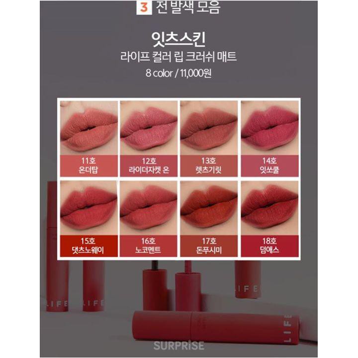 Son kem lì Its Skin Life Color Lip Crush Matte | Thế Giới Skin Care