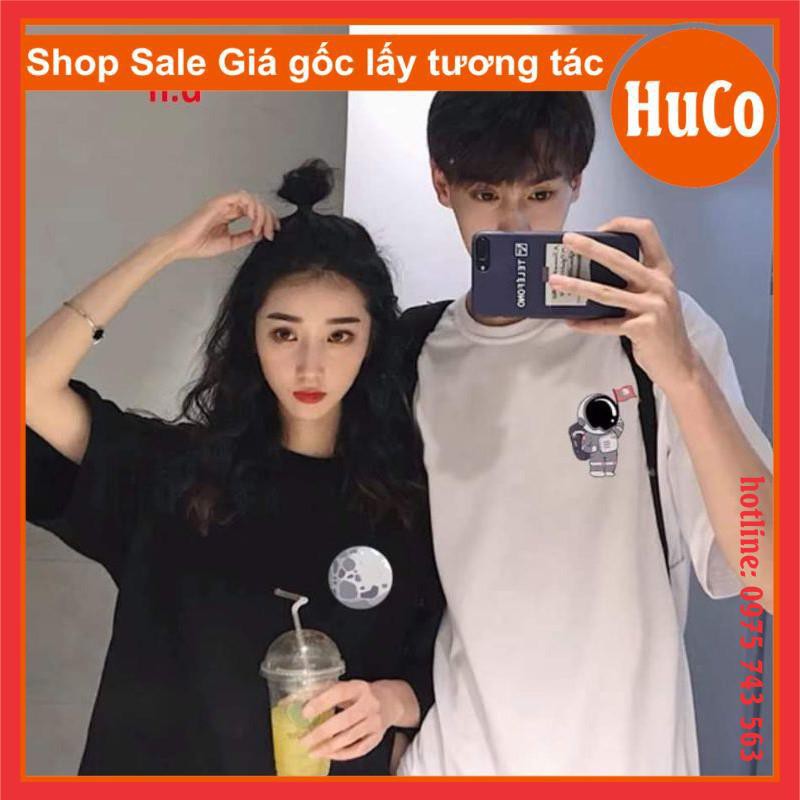 áo thun đôi ngắn tay nam nữ, áo phông hè đôi người sao hỏa chất cotton mềm mát form rộng unisex freesize mặc đôi nhóm