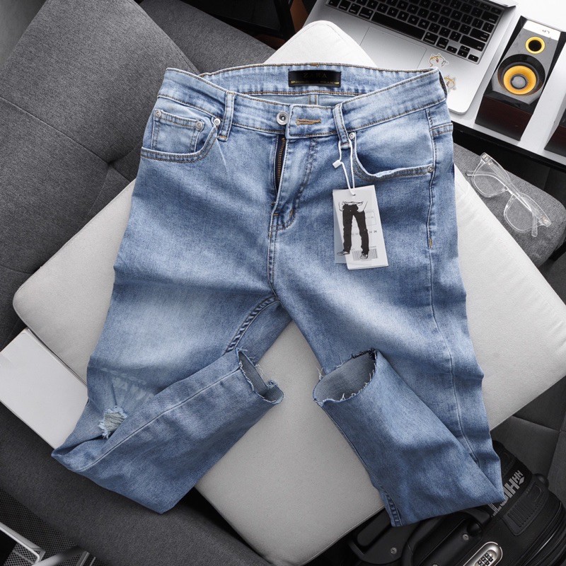 [⚡Cực Hot VNXK⚡] Quần jean nam cắt lai thời trang Hàn Quốc skinny co giãn | BigBuy360 - bigbuy360.vn