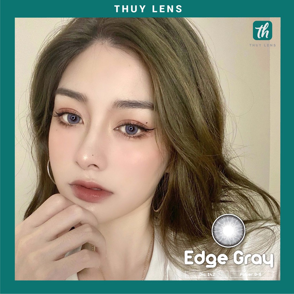 Kính Áp Tròng Hàn Quốc Vivimoon Edge Gray - Lens Mắt Cận Xám 14,2mm