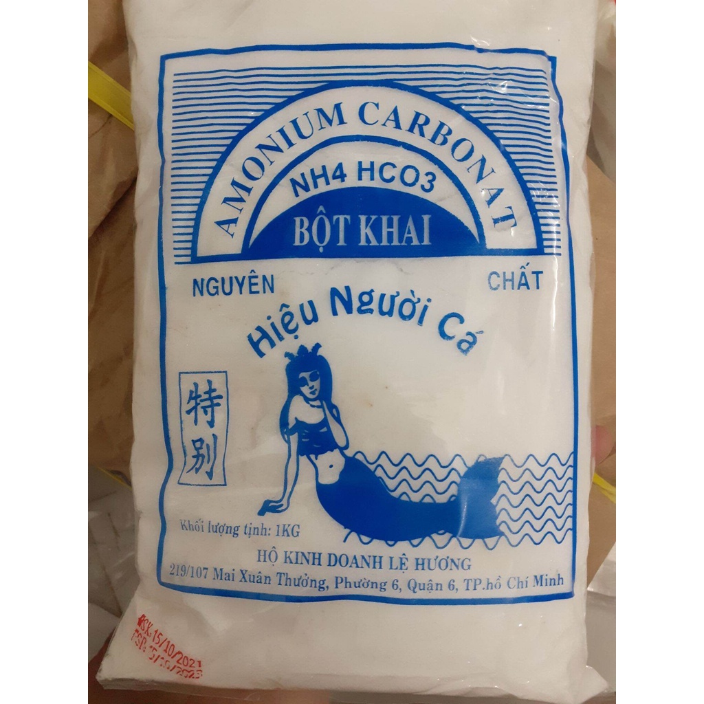 Bột khai thực phẩm Nàng tiên cá bịch 1Kg | Làm Bánh bao Bánh quẩy Bánh tiêu | Lệ Hương Chính Gốc