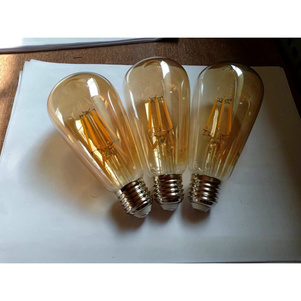 10 Bóng đèn Edison ST64 4W màu Vàng đui E27