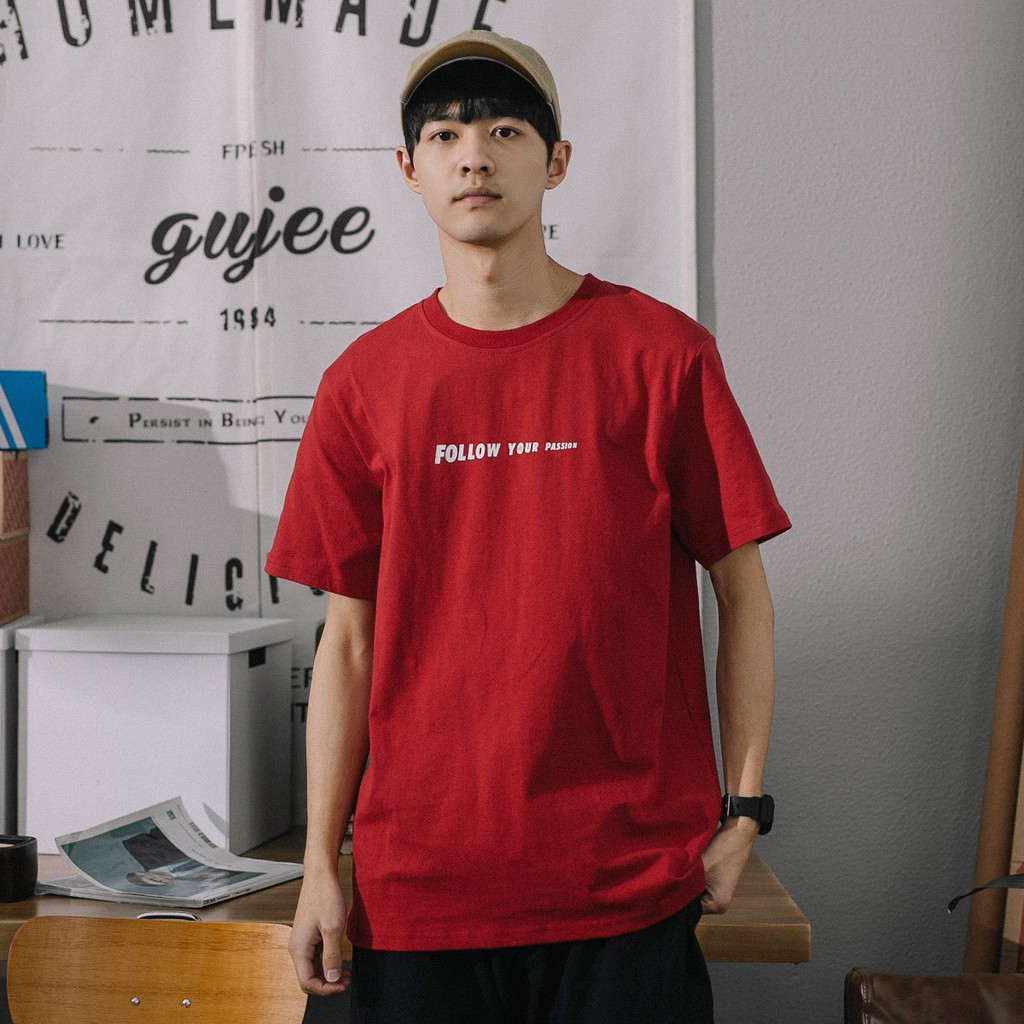 Áo thun phông nam form rộng Familylove - Mẫu áo thun nam tay lỡ FOLLOW YOUR PASSION chất Cotton 100% cao cấp