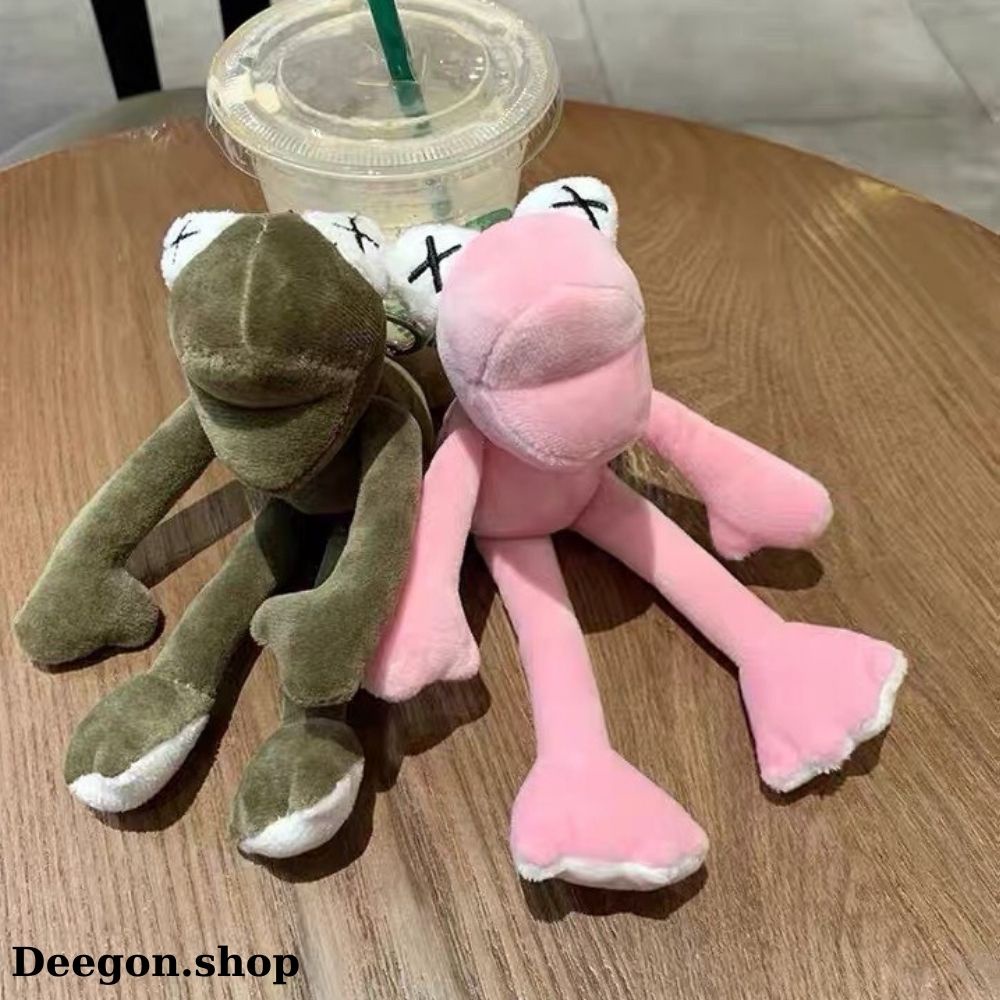 Móc khóa cute,móc khóa hình con ếch chân dài siêu ngộ nghĩnh treo balo,túi xách,treo chìa khóa,hai màu hồng và màu xanh