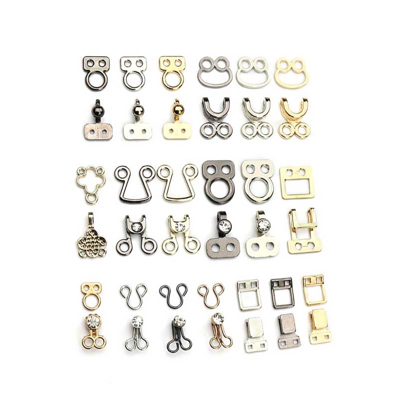 Bộ 10 nút khóa áo kim loại vô hình chất lượng