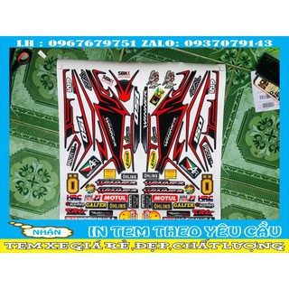 Tem rời winner chỉ đỏ(tem rời dán cho xe đen nhám nha mấy bạn)